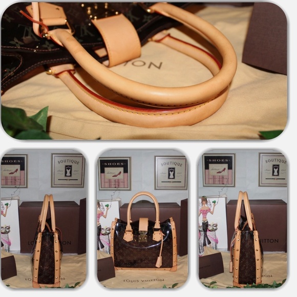 LOUIS VUITTON GM LIMITED EDITION AMBER CABAS NEO VINYL CRUISE HANDBAG! - Picture 11 of 17